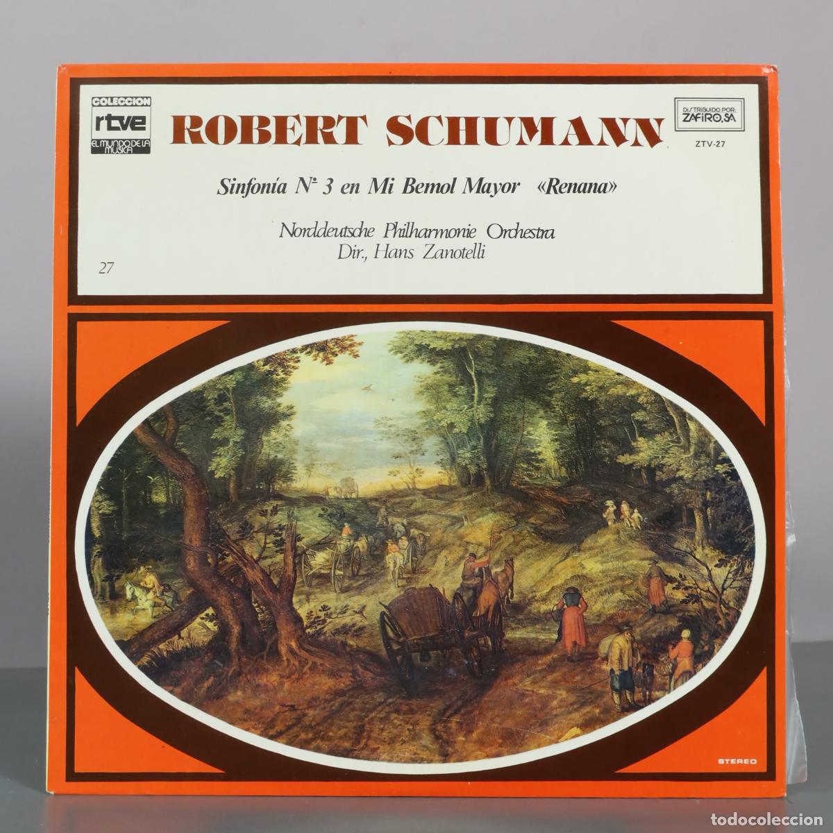 Discos de vinilo: LP. Sinfon&iacute;a N&ordm; 3 en Mi Bemol Mayor - Renana - Robert Schumann - Norddeutsche Philharmonie Orchestra