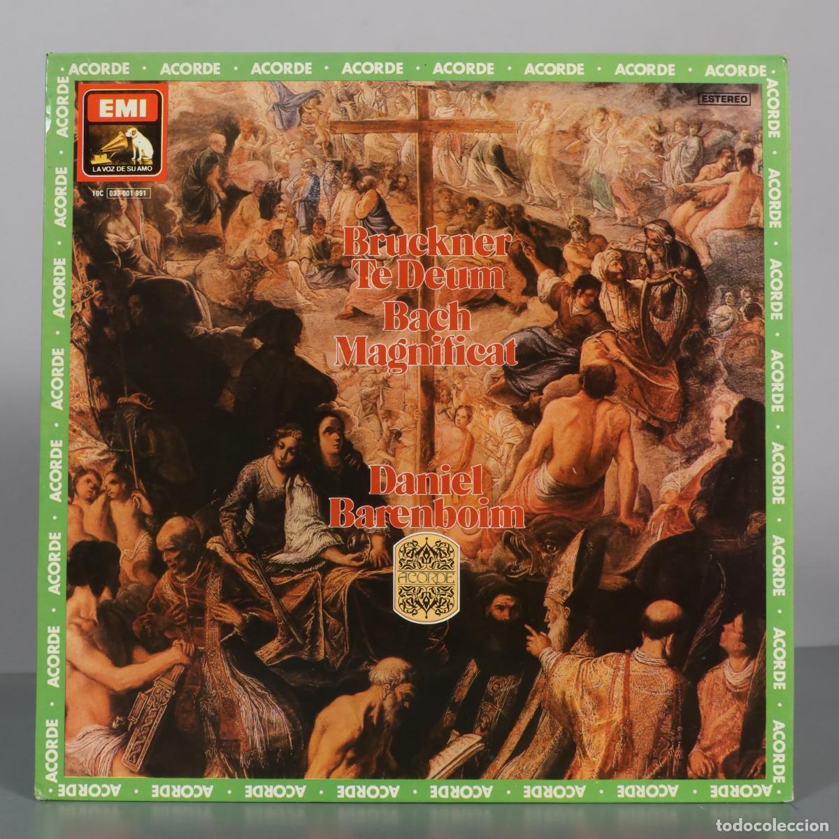 Discos de vinilo: LP. Bruckner Te Deum - Bach Magnificat - Daniel Barenboim - EMI