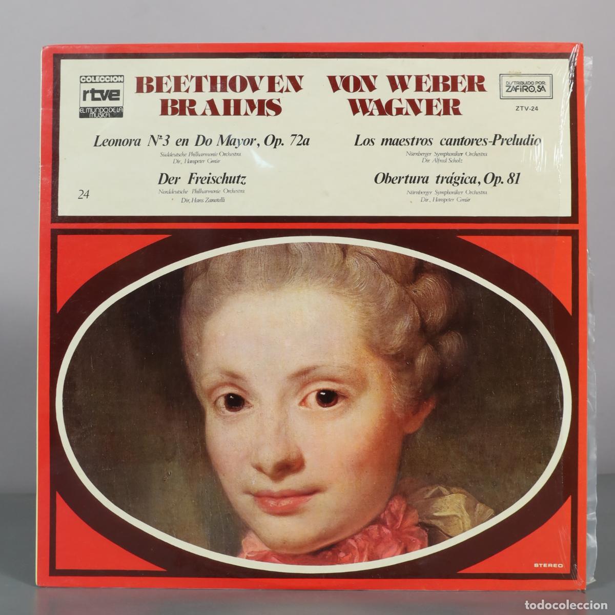 Discos de vinilo: LP. Beethoven - Brahms - Von Weber - Wagner - Leonora N3 - Der Freischutz - Los maestros cantores -