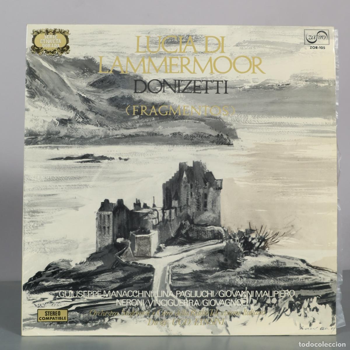 Discos de vinilo: LP. Lucia Di Lammermoor - Fragmentos - Gaetano Donizetti - Giuseppe Manacchini - Lina Pagliuchi -