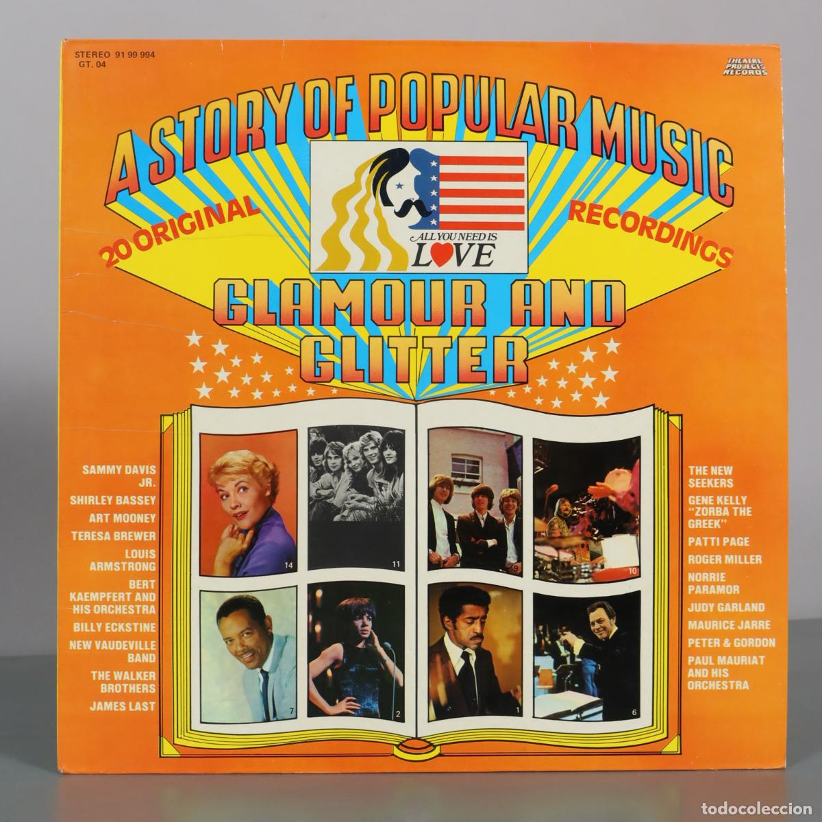 Discos de vinilo: LP. A Story of Popular Music - Glamour and Glitter - Theatre Projects Records