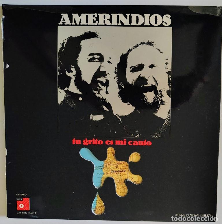 Discos de vinilo: Amerindios. Tu grito es mi canto. Basf, Spain 1975 LP + doble cubierta (POKORA)