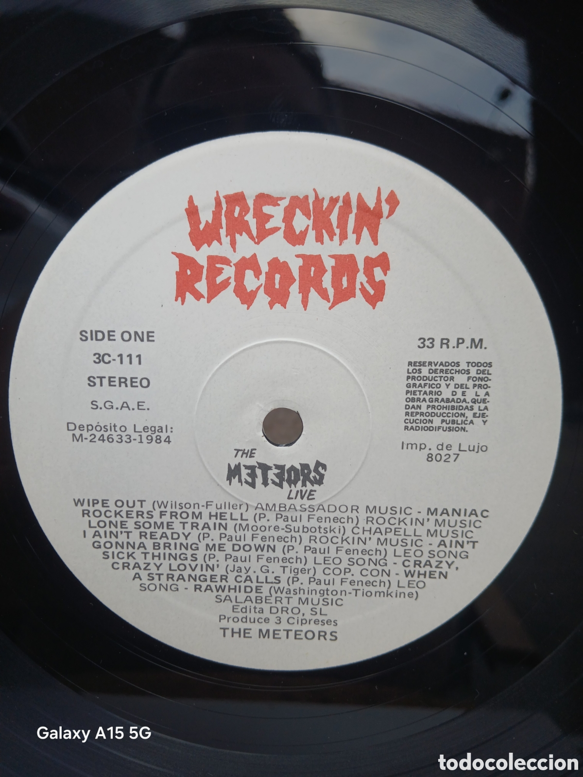 Discos de vinilo: VINILO THE METEORS LIVE LP 1985. - Foto 3