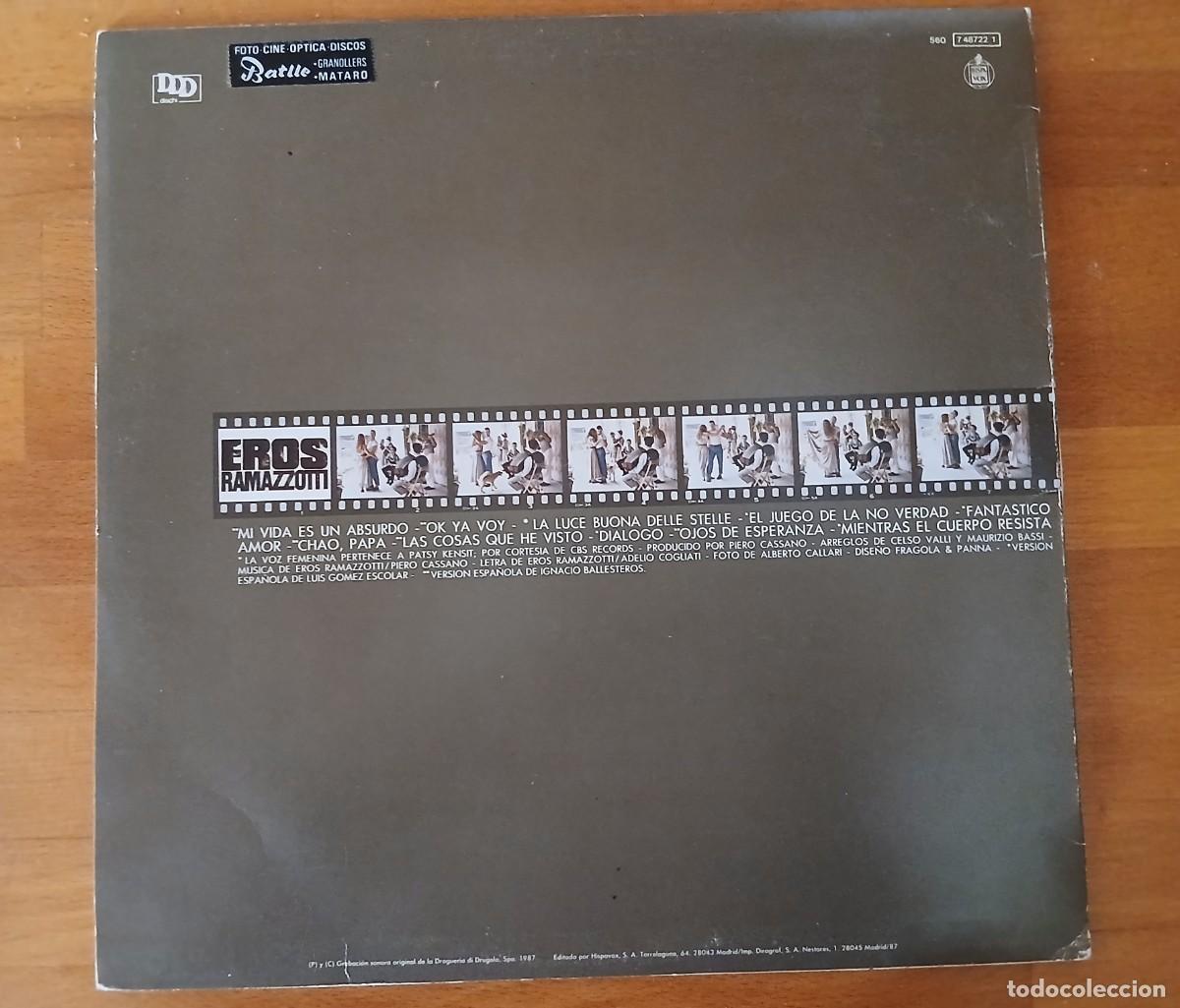 Discos de vinilo: Eros Ramazzotti - En Ciertos Momentos - Foto 2