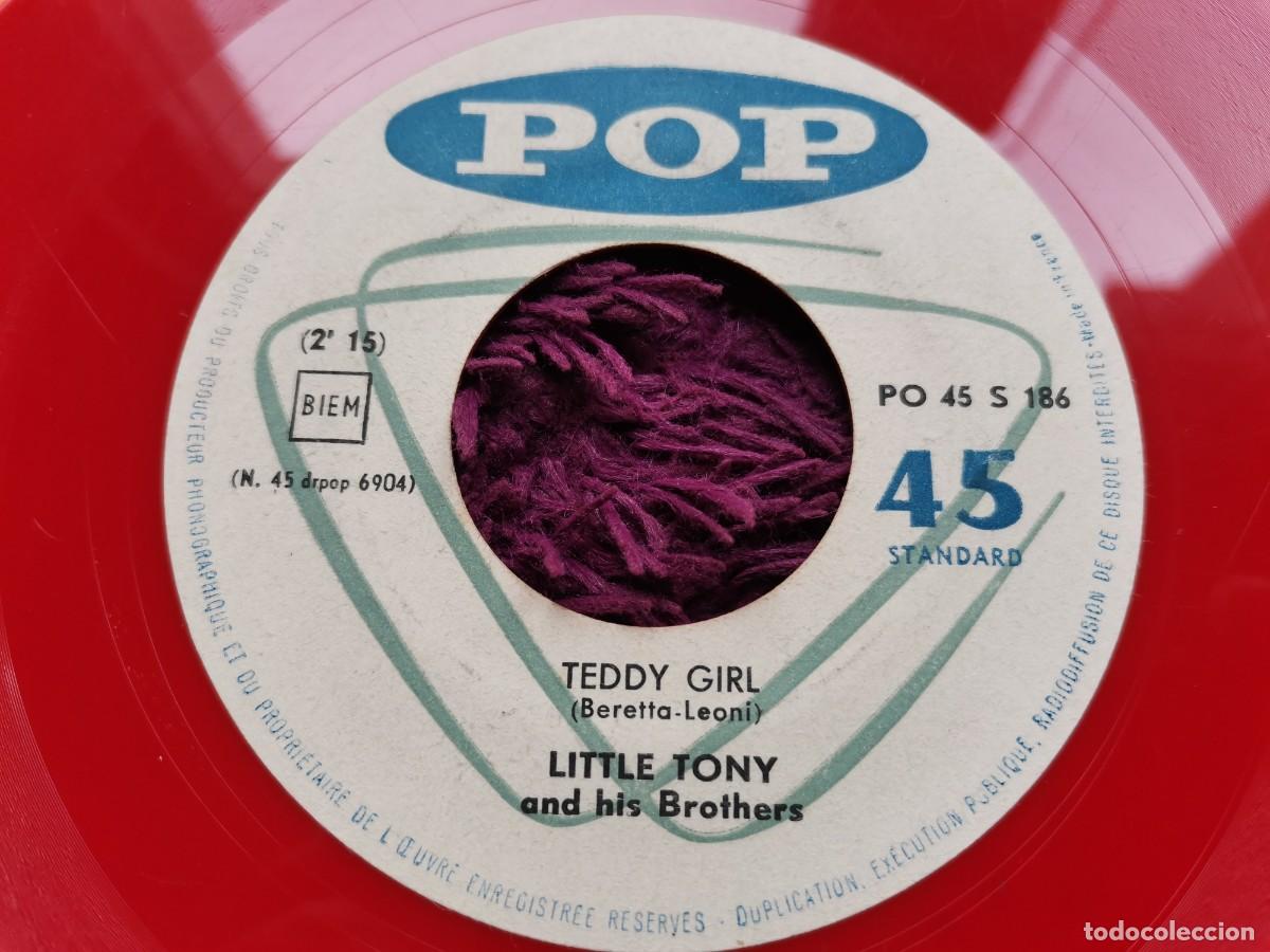 Discos de vinilo: Little Tony And His Brothers &ndash; Teddy Girl Vinilo Rojo 7&rdquo; Single France PO 45 S 186