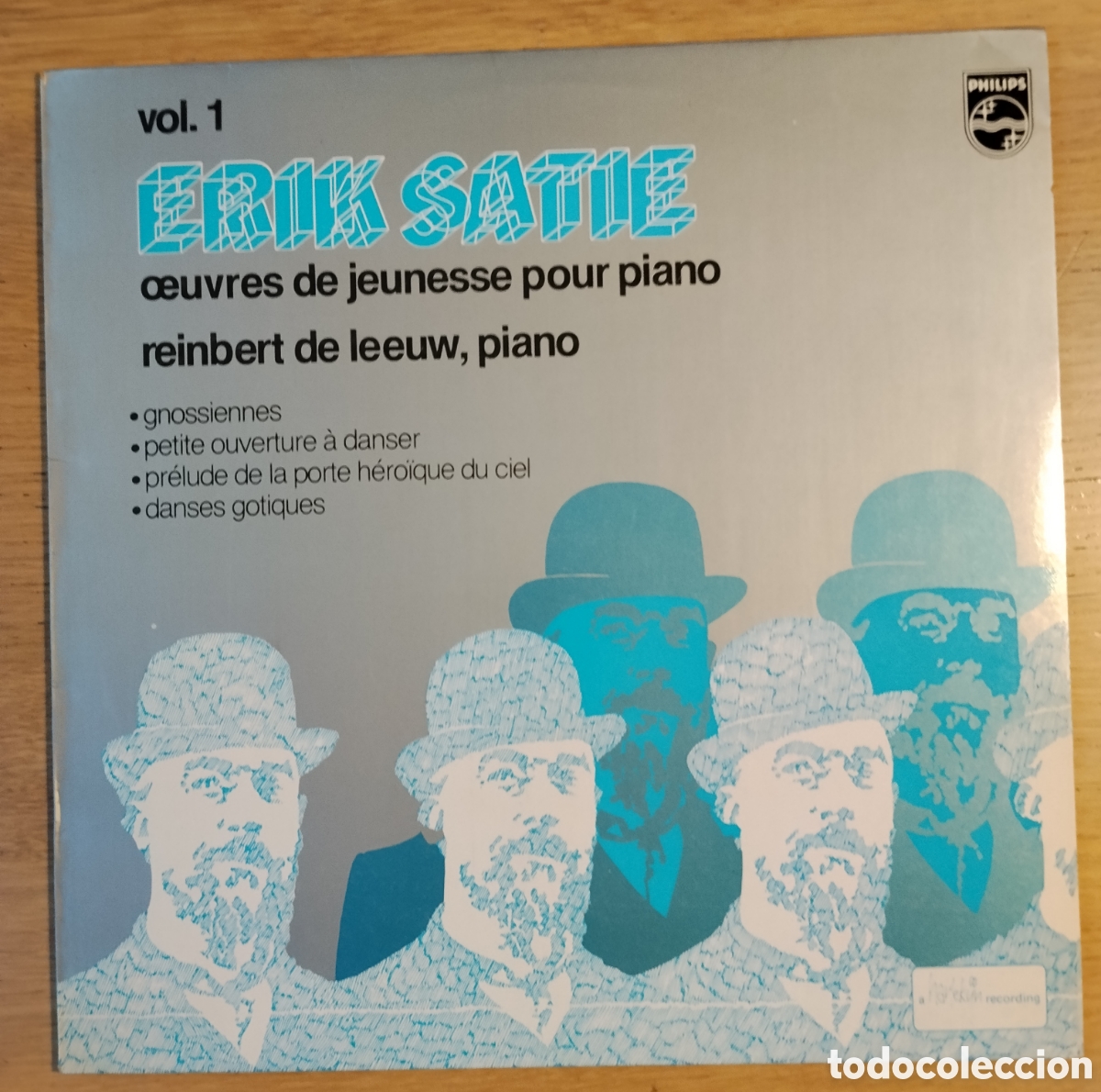 Discos de vinilo: ERIK SATIE: &rdquo;VOL. 1 - OEUVRES DE JEUNESSE POUR PIANO&rdquo; LP VINILO 1981 - REINBERT DE LEEUW (PIANO)
