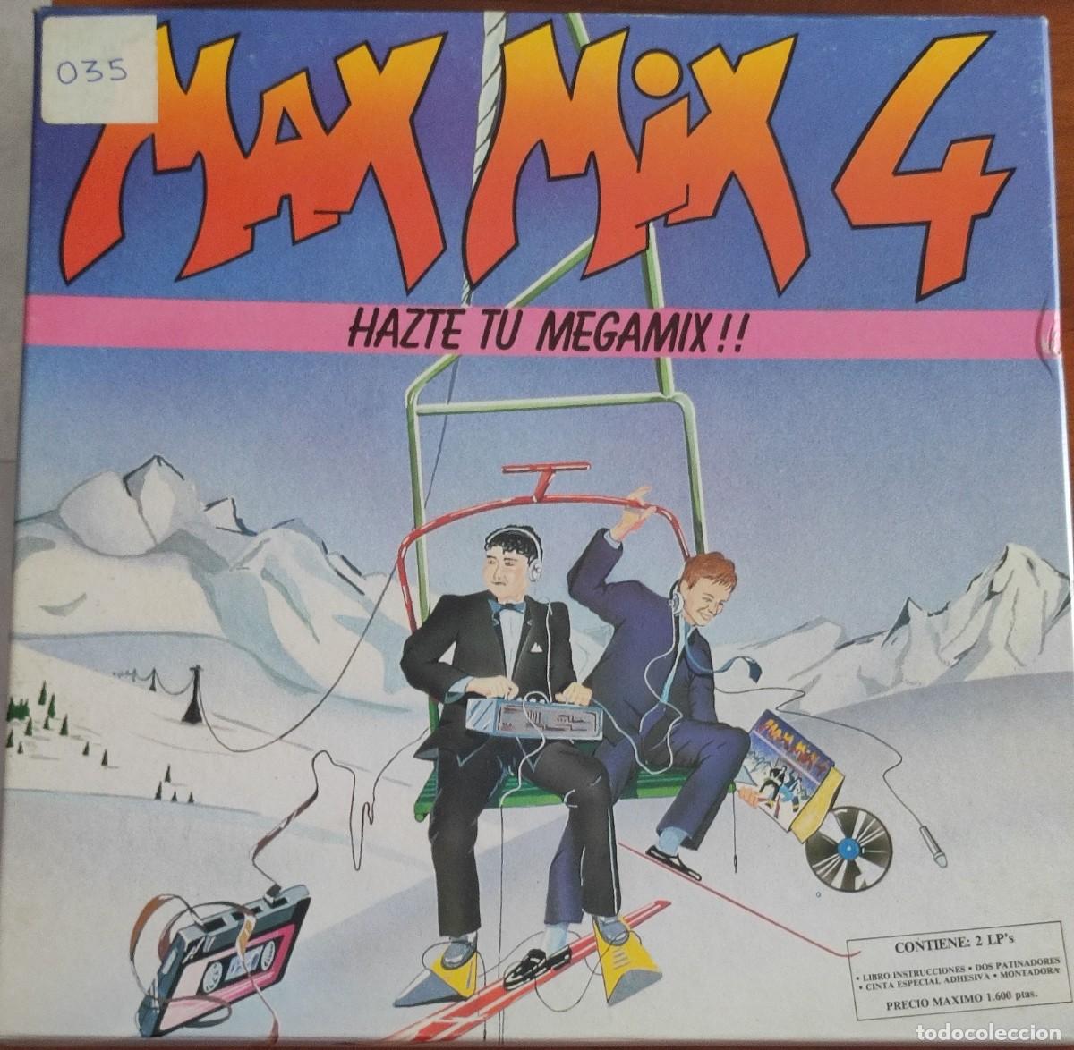 Discos de vinilo: Max Mix 4 Hazte Tu Megamix Box 2 LPs Vinilo 1986 Max Music LP 210 Espa&ntilde;a