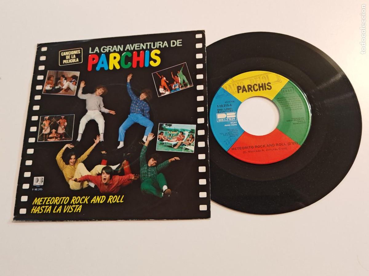 Discos de vinilo: PARCHIS Meteorito rock and roll BANDA SONORA LA GRAN AVENTURA DE PARCHIS SINGLE VINILO 1983