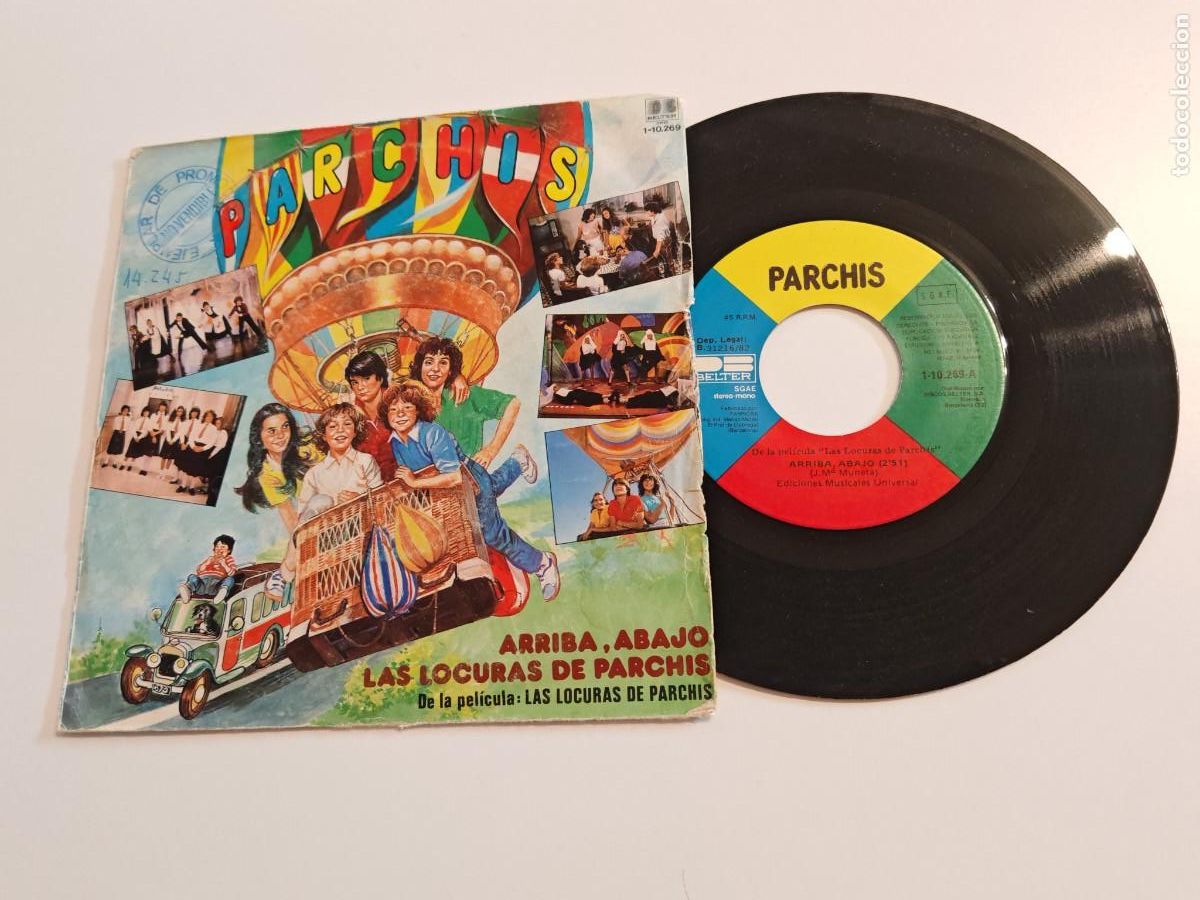 Discos de vinilo: PARCHIS Arriba abajo / Las locuras de parchis SINGLE VINILO DEL A&Ntilde;O 1982 CONTIENE 2 TEMAS