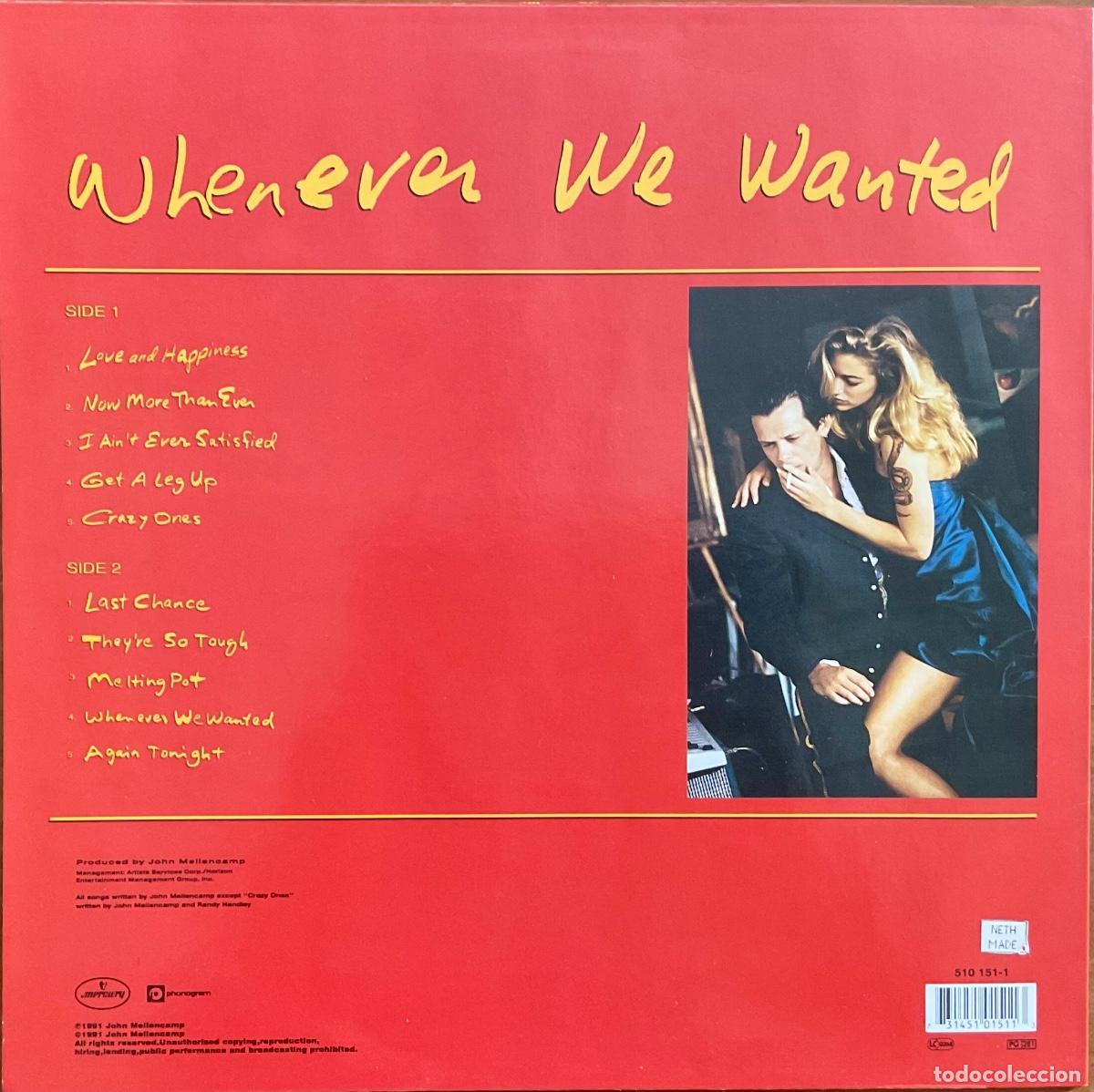 Discos de vinilo: JOHN MELLENCAMP - WHENEVER WE WANTED - Foto 2