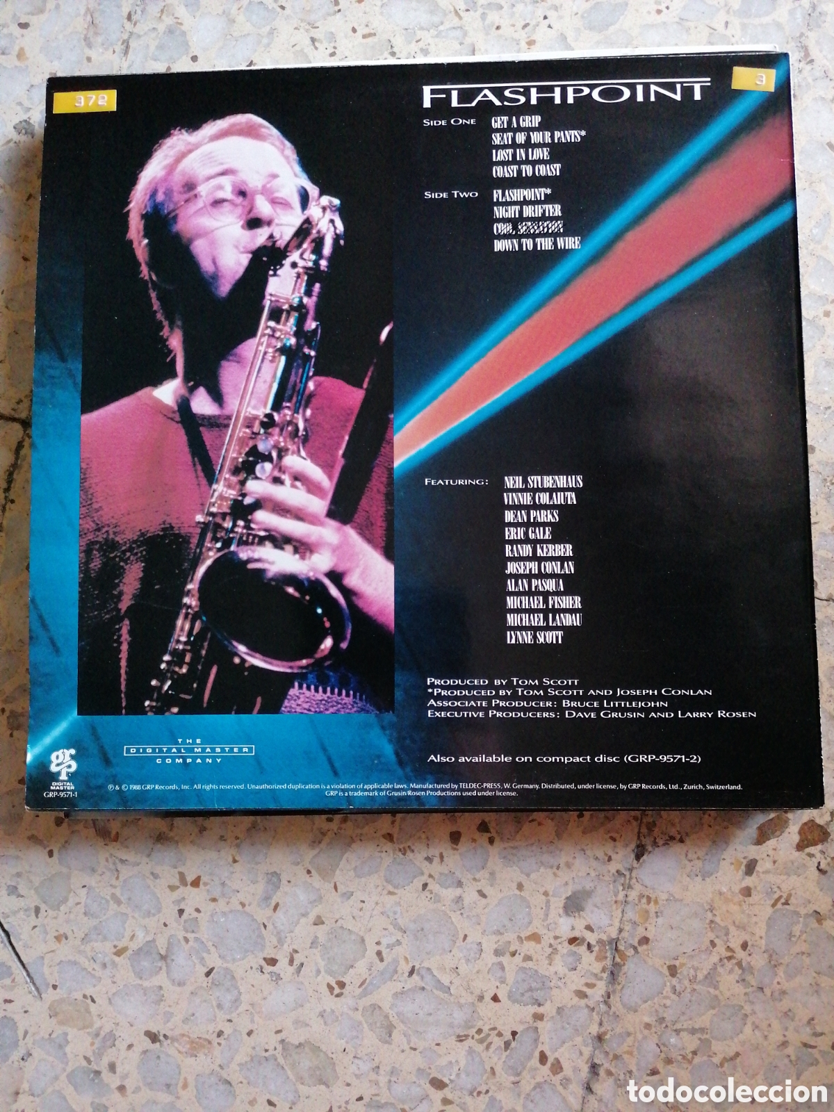 Discos de vinilo: LP TOM SCOTT FLASHPOINT 1988 GERMANY INSERT EX - Foto 2