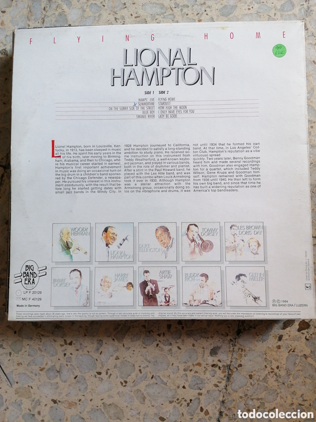 Discos de vinilo: LP LIONAL HAMPTON FLYING HOME 1984 GERMANY EX - Foto 2