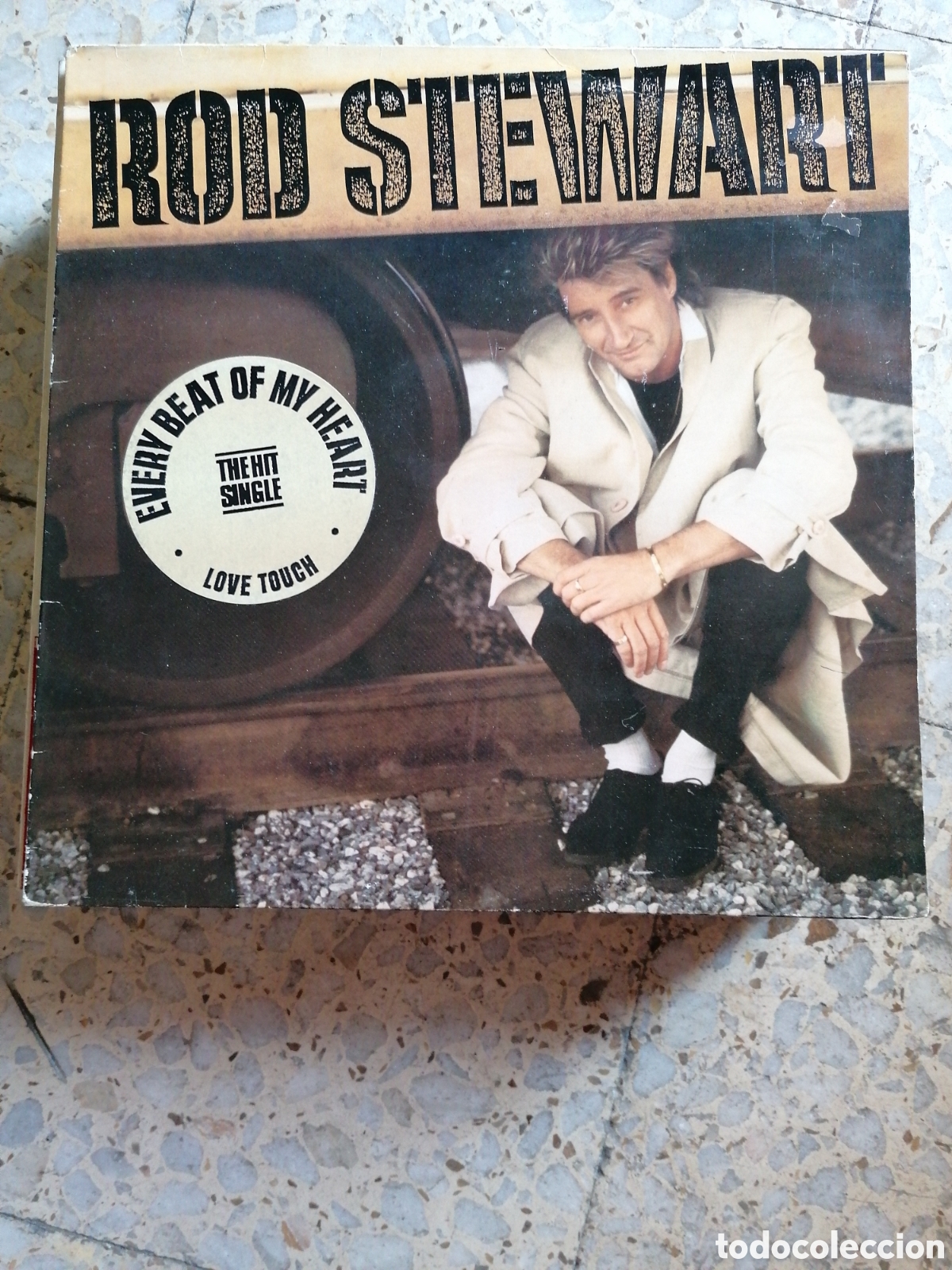 Discos de vinilo: LP ROD STEWART EVERY BEAT OF MY HEART 1986 ESPA&Ntilde;A INSERT