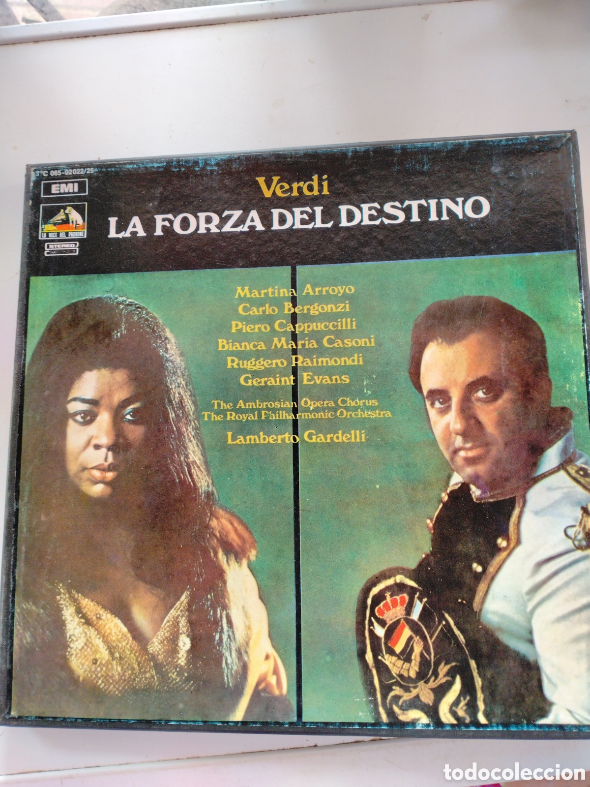 Discos de vinilo: LA FORZA DEL DESTINO - G. VERDI - L. GANDELLI - ANGEL SERIES - LA VOCE DEL PADRONE - EMI 1970- 4 LP.