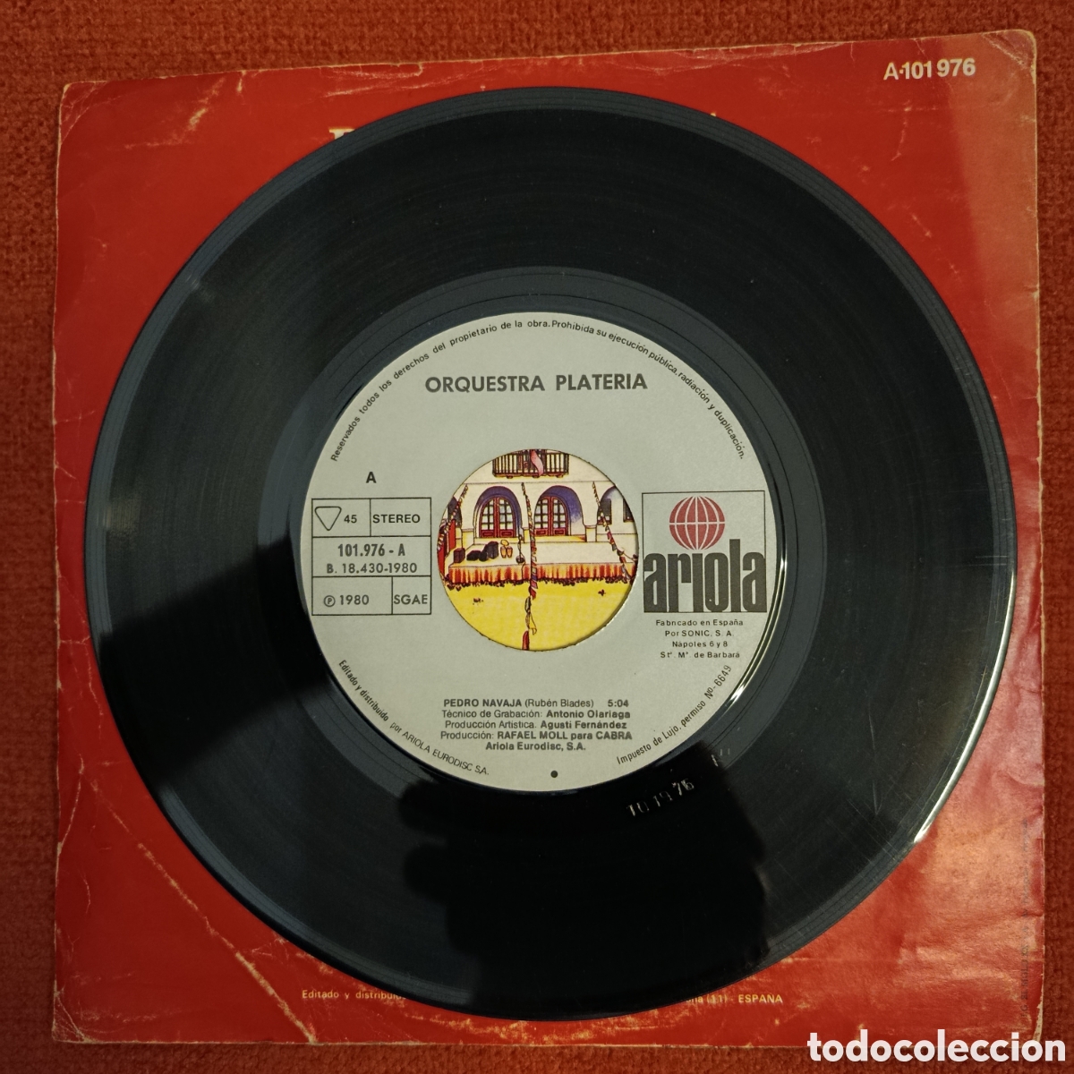 Discos de vinilo: Pedro Navaja. Orquestra Plateria. Vinyl - 7&rdquo;, 45 RPM - Foto 3