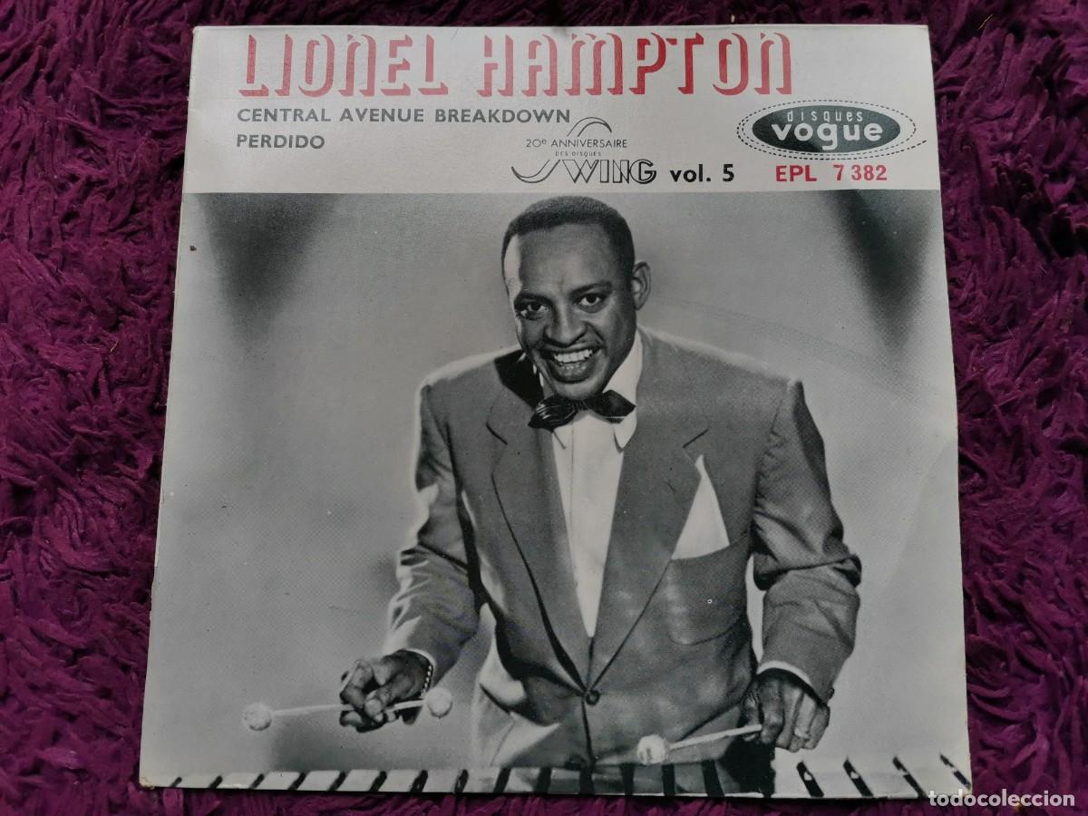 Discos de vinilo: Lionel Hampton &ndash; &rdquo;20e Anniversaire Des Disques Swing&rdquo; Vol. 5 Vinilo 7&rdquo; Single 1957 France EPL 7382
