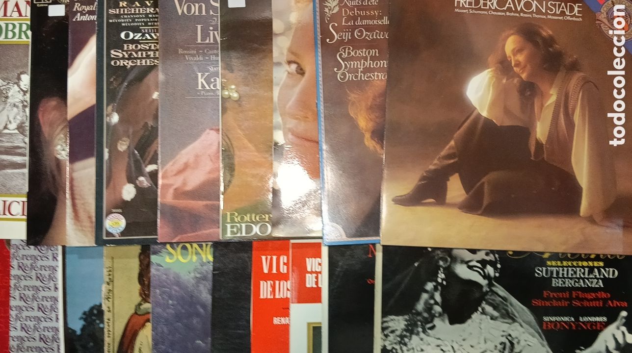 Discos de vinilo: LOTE 26 DISCOS VON STADE DE LOS &Aacute;NGELES BERGANZA DE LARROCHA BARRIENTOS ALAVEDRA ...