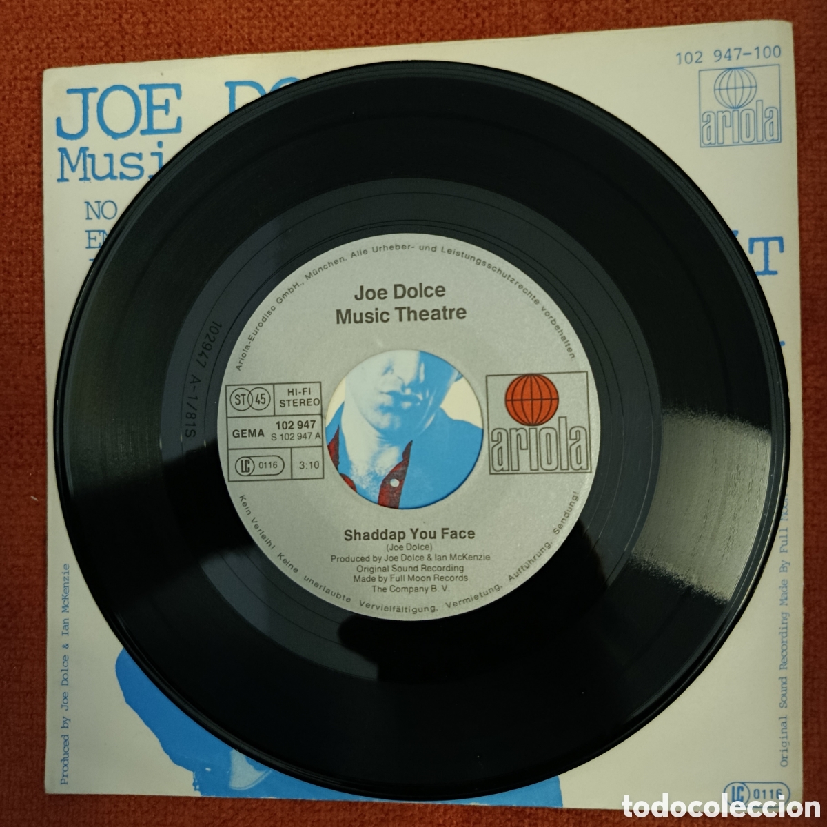 Discos de vinilo: Shaddap you face. Joe Dolce Music Theatre. Vinyl - 7&rdquo;, 45 RPM - Foto 3