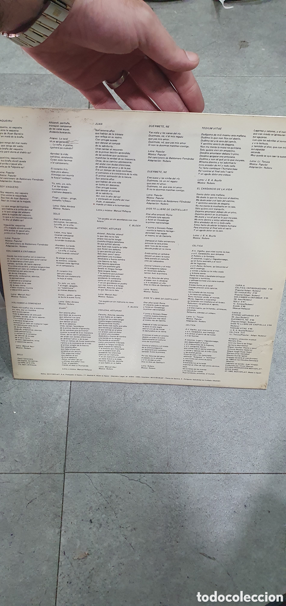 Discos de vinilo: SALIDA 0.01&euro;. LP. Nuberu. - Foto 2