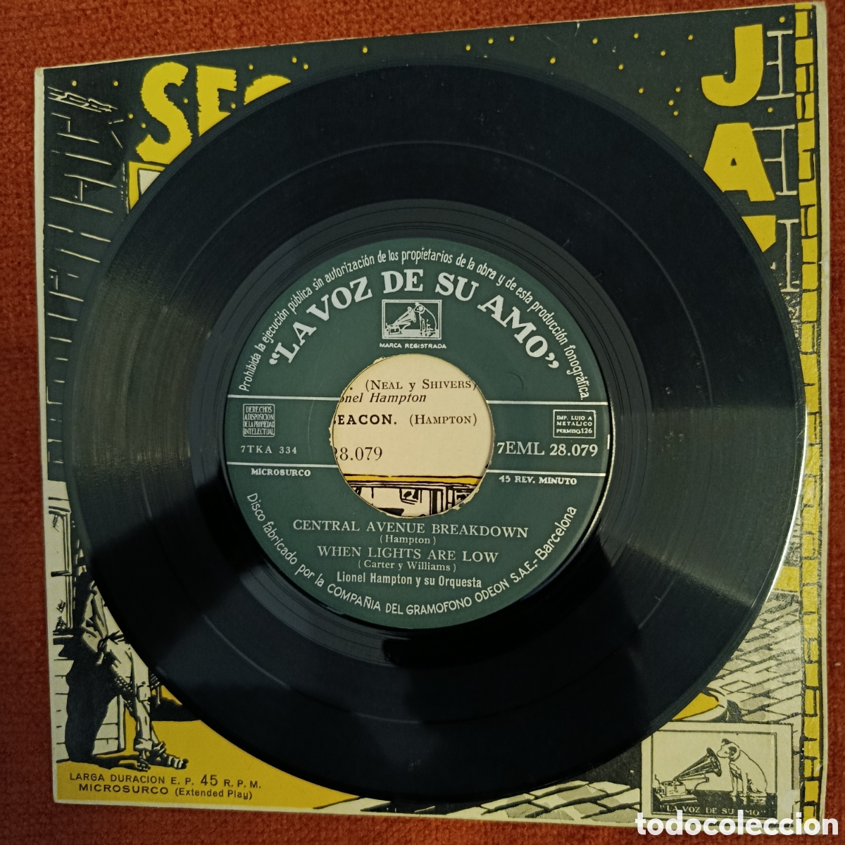 Discos de vinilo: Session Jazz. Lionel Hampton y su orquesta. Lionel Hampton y su sexteto. Vinyl - 7&rdquo;, 45 RPM, EP - Foto 3