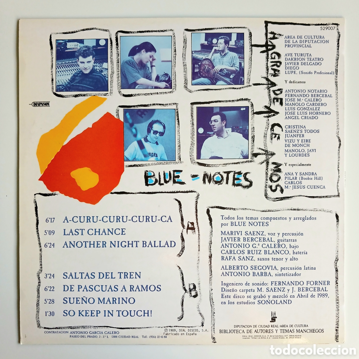 Discos de vinilo: Disco vinilo de Blue Notes &rdquo;A-Curu-Curu-Curu-Ca&rdquo;, 1989 - Foto 2