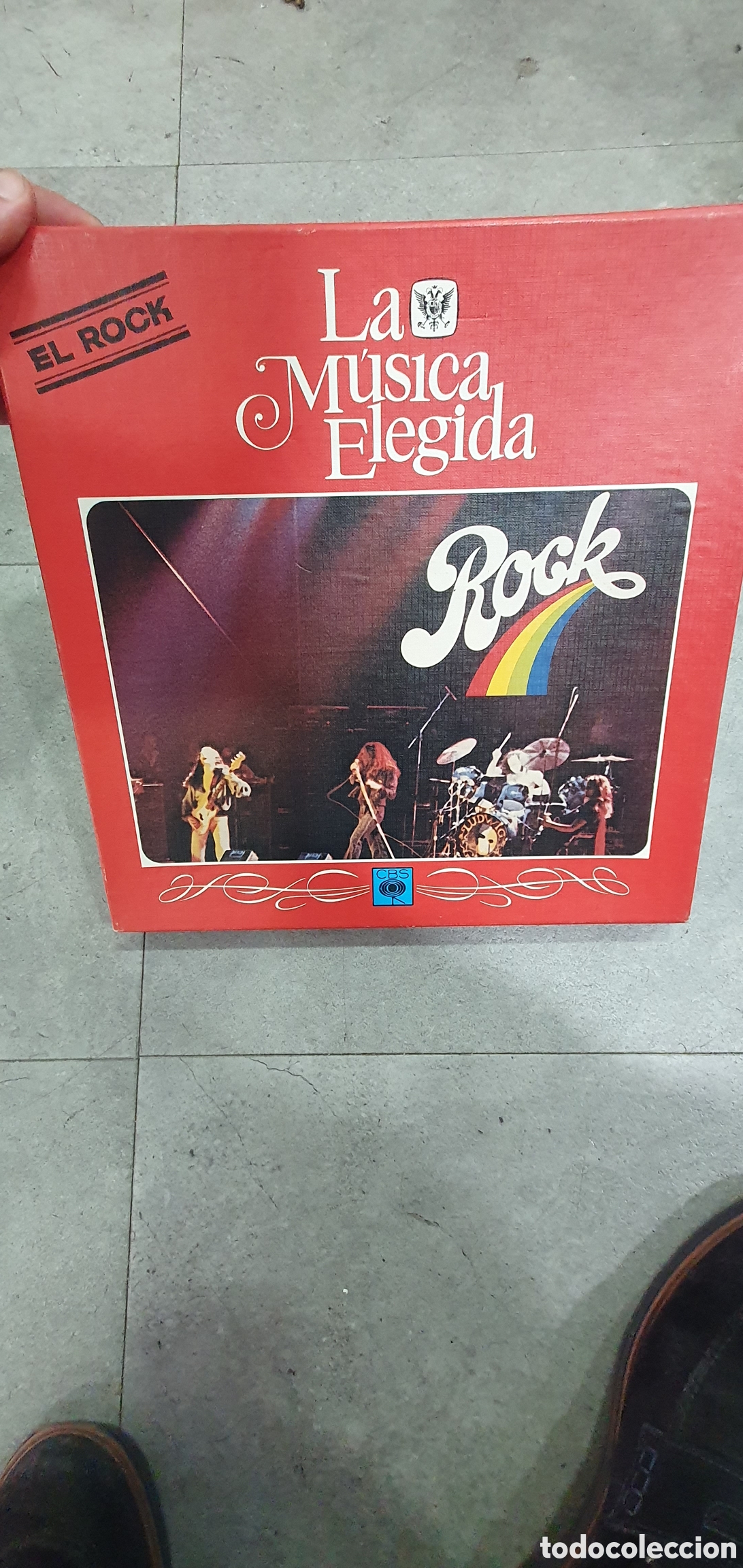 Vinyl records: La m&uacute;sica elegida. Rock. Carpeta con libro y 4 discos.