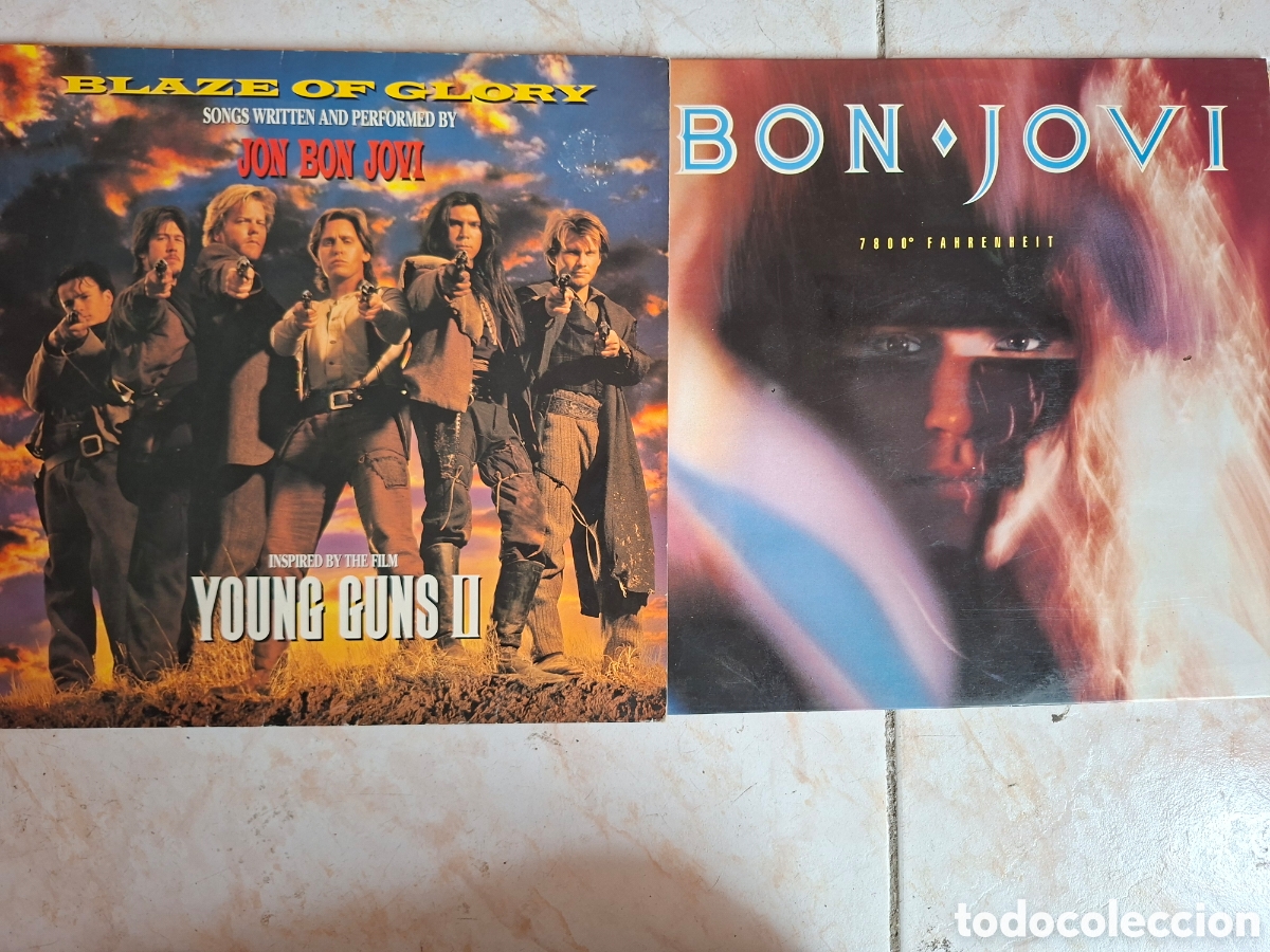 Vinyl records: Bon jovi 7800 fahrenheit y blaze of glory