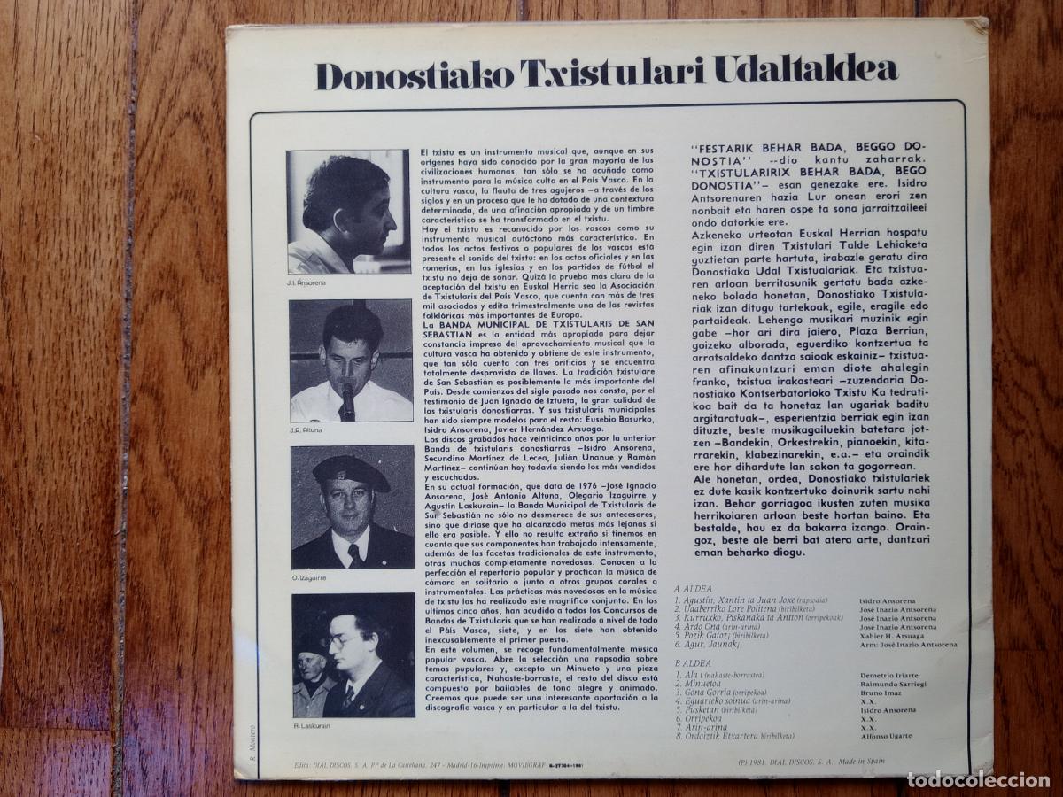 Discos de vinilo: Donostiako txistulari udaltaldea - Foto 2