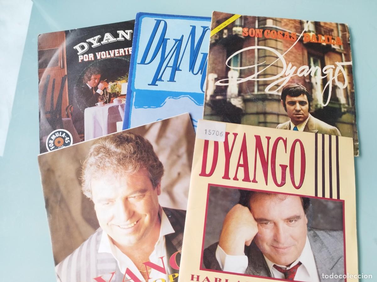 Discos de vinilo: Lote 5 Vinilos Singles 7&rdquo; Dyango - &Eacute;xitos (Por Volverte A Ver, Habladur&iacute;as, Europa y m&aacute;s).