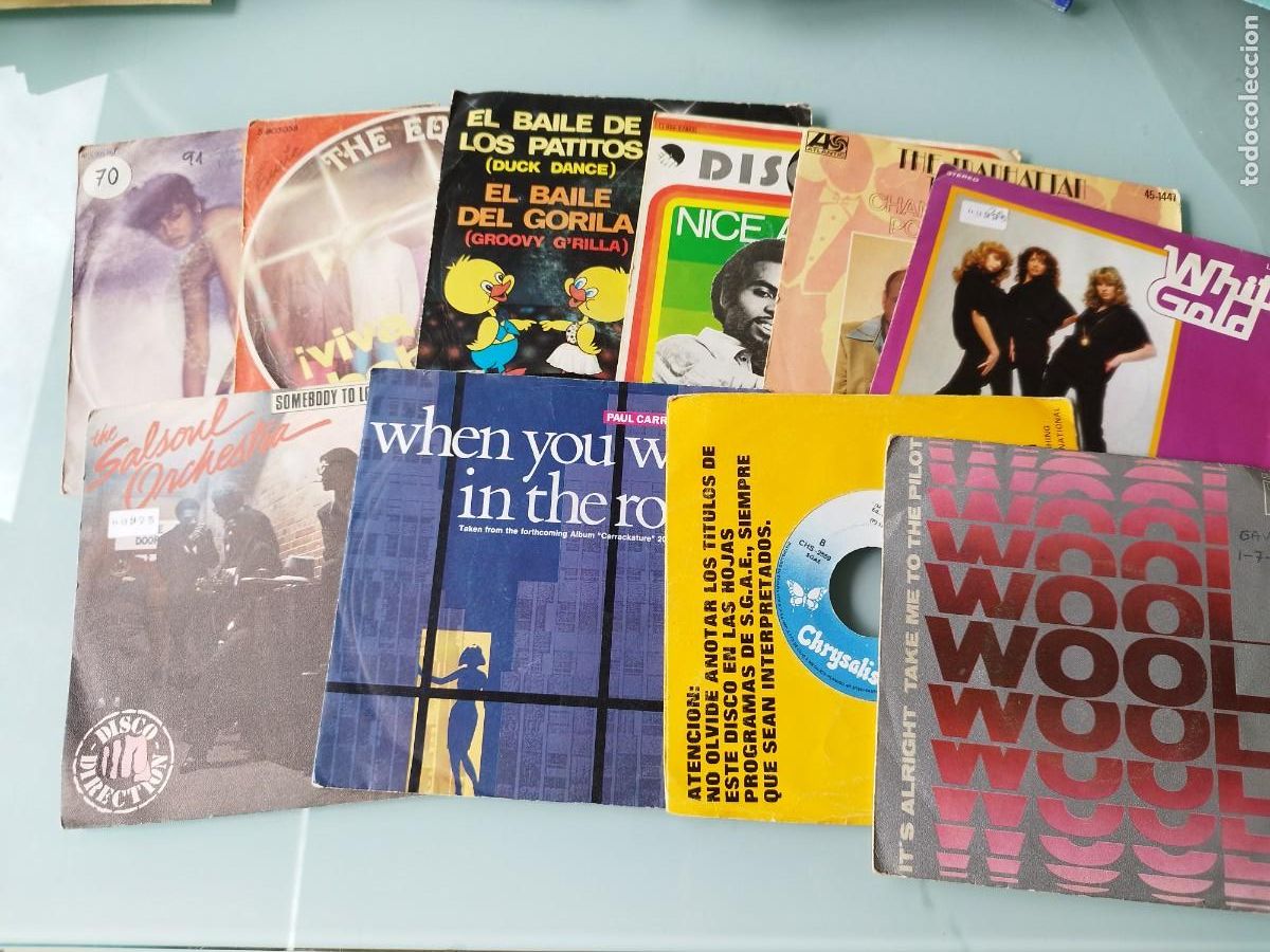 Discos de vinilo: Lote 10 Discos de Vinilo Singles 7&rdquo; (A&ntilde;os 70-80) - Variados Pop, Disco, Infantil.