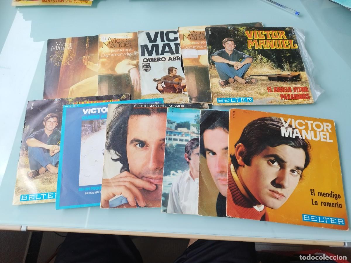 Discos de vinilo: Lote 11 discos de vinilo Singles V&iacute;ctor Manuel (Belter / Philips).