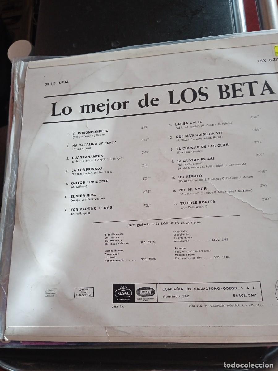 Discos de vinilo: LOS BETA. LO MEJOR DE LOS BETA. LP - Foto 2