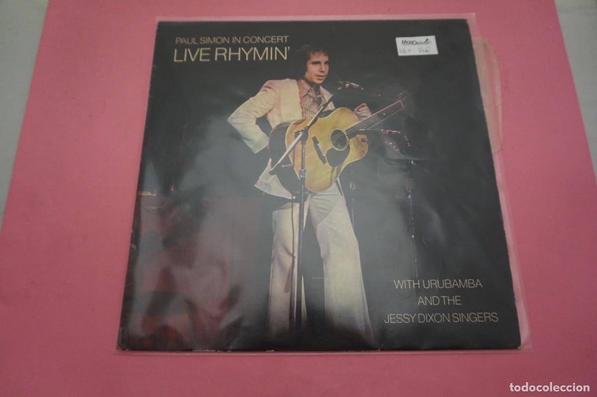 Discos de vinilo: LP/ PAUL SIMON IN CONCERT - LIVE RHYMIN - EL VINILO ESTA EN BUEN ESTADO
