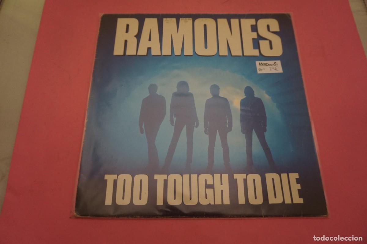 Discos de vinilo: LP/ RAMONES - TOO TOUGH TO DIE - EL VINILO ESTA EN BUEN ESTADO