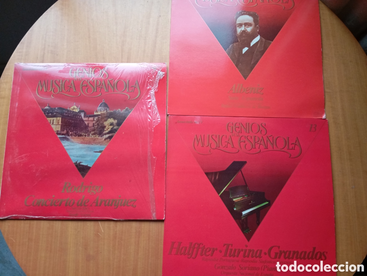 Discos de vinilo: Genios de la m&uacute;sica espa&ntilde;ola 3 lps