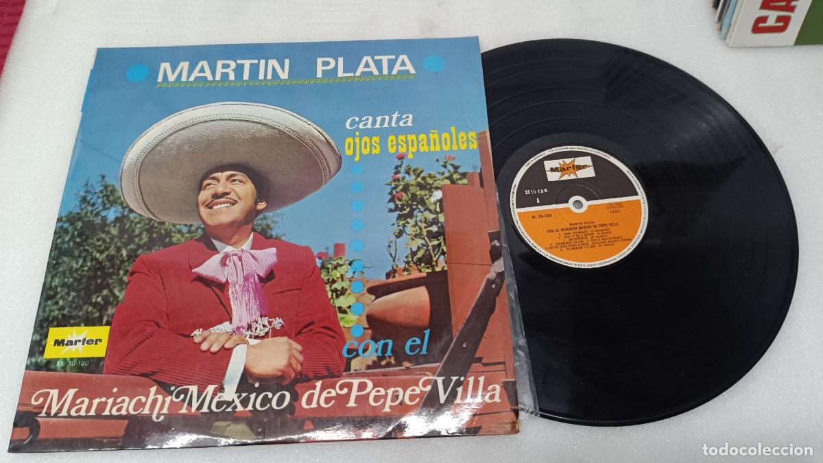 Discos de vinilo: Mart&iacute;n Plata canta Ojos espa&ntilde;oles (Mariachi M&eacute;xico de Pepe Villa) (1970)