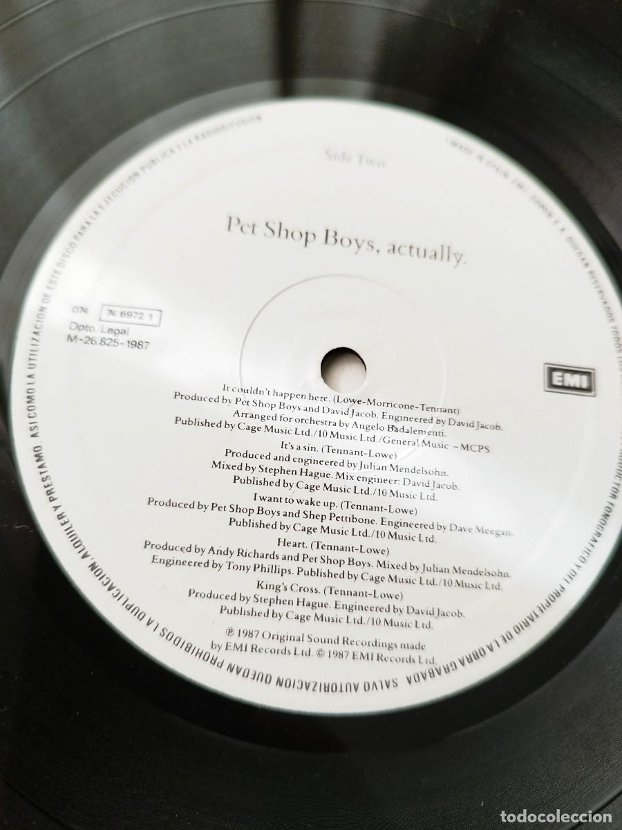 Discos de vinilo: Pet Shop Boys - Actually. Vinilo lp. - Foto 2