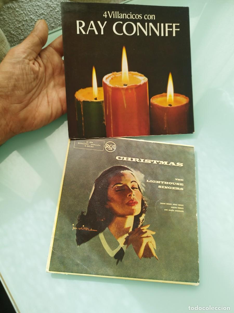 Discos de vinilo: Lote 2 Fundas Vac&iacute;as Vinilo EP Navidad Vintage (Ray Conniff / The Lighthouse Singers - Solo Car&aacute;tula