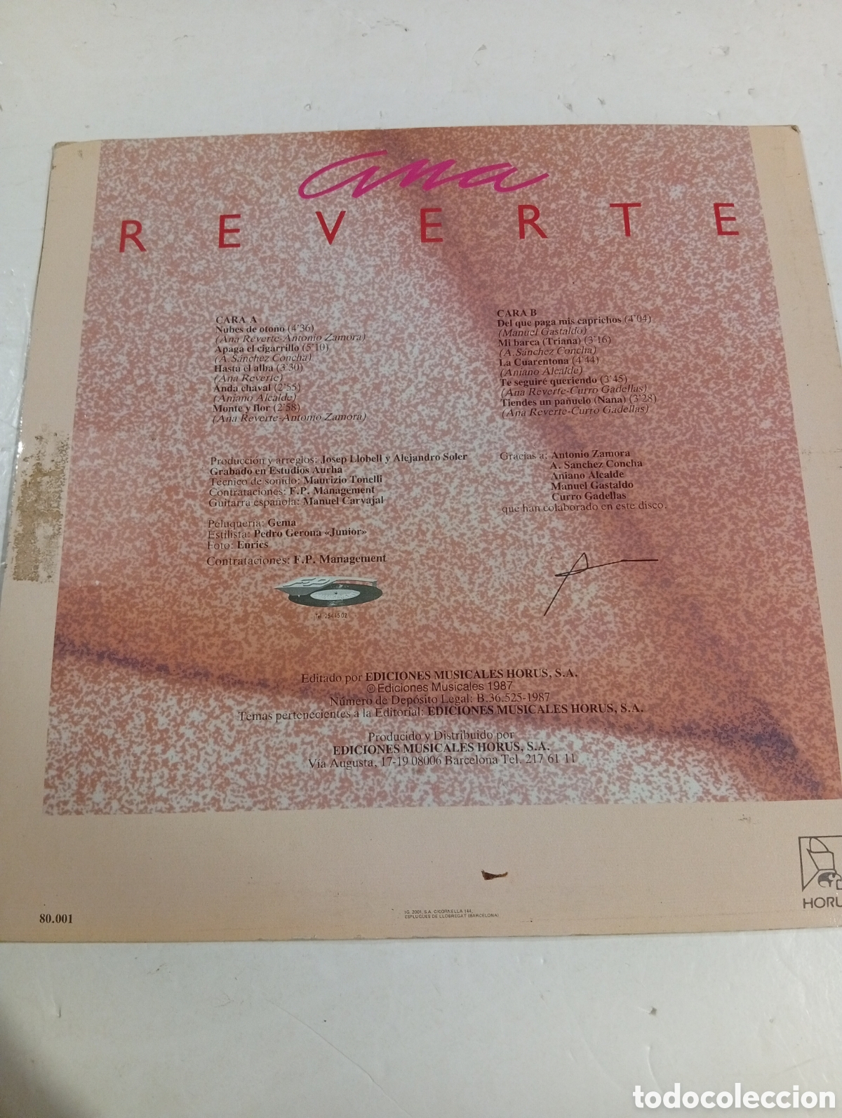 Discos de vinilo: Ana Reverte Nubes de Oto&ntilde;o - Foto 2