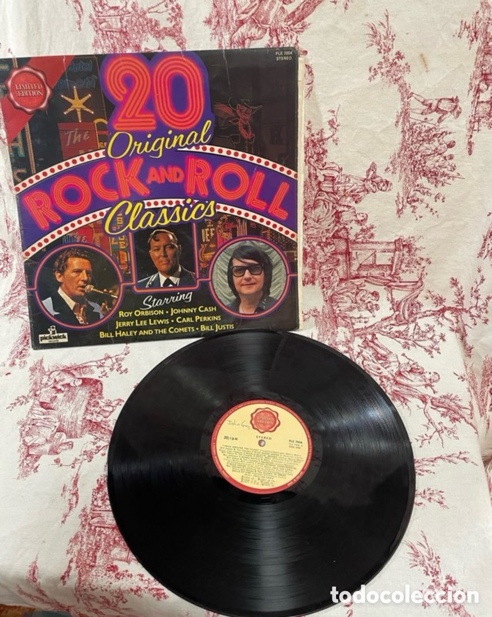 Discos de vinilo: 20 ORIGINAL ROCK AND ROLL CLASSICS. JERRY LEE LEWIS, CARL PERKINS, ROY ORBISON... LP