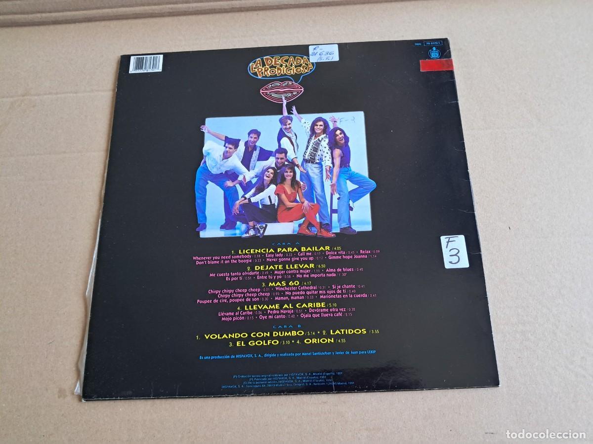 Discos de vinilo: LA DECADA PRODIGIOSA - LICENCIA PARA BAILAR LP 1991 - Foto 4