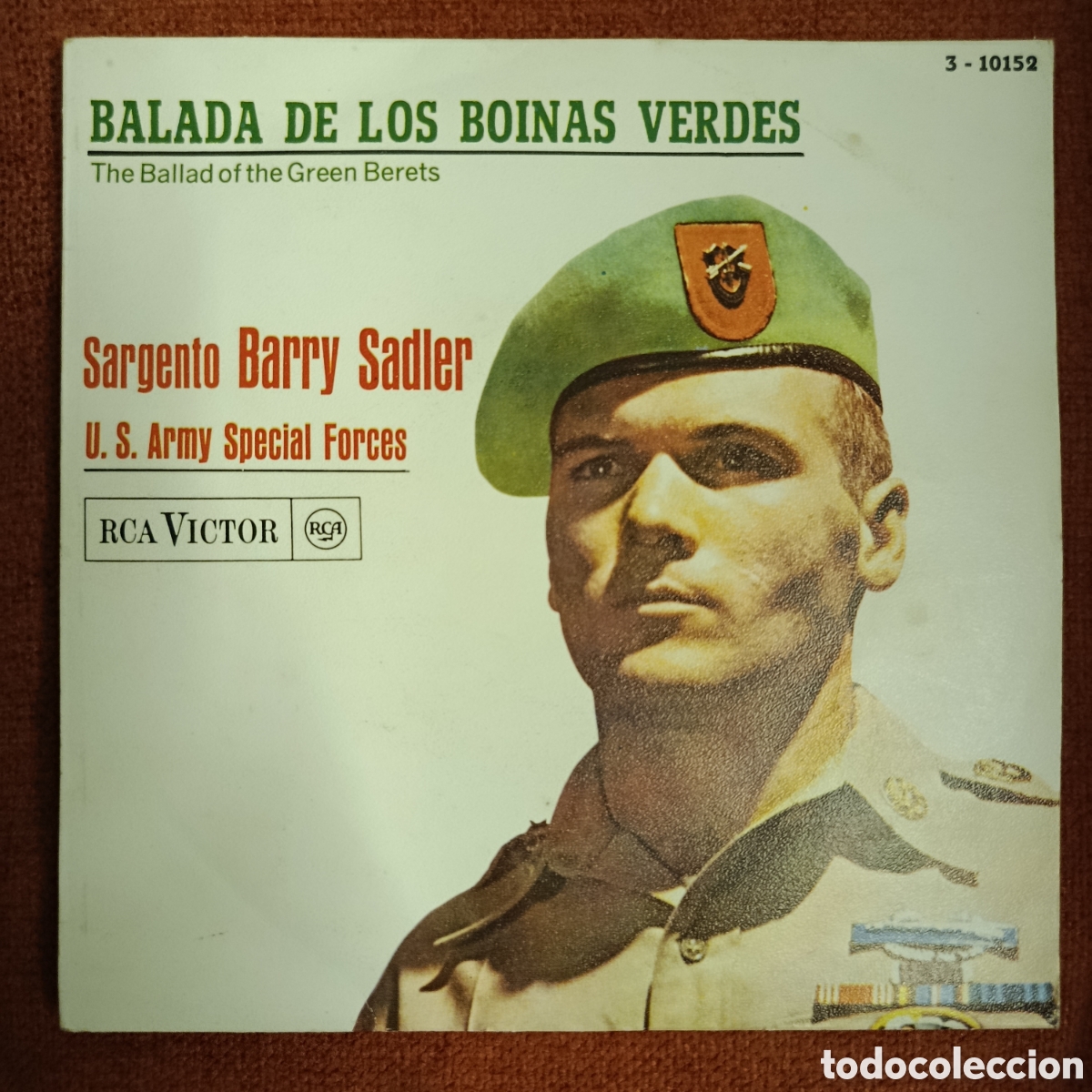 Discos de vinilo: Balada de los Boinas Verdes. Sargento Barry Sadler. Vinyl - 7&rdquo;, 45 RPM, Mono
