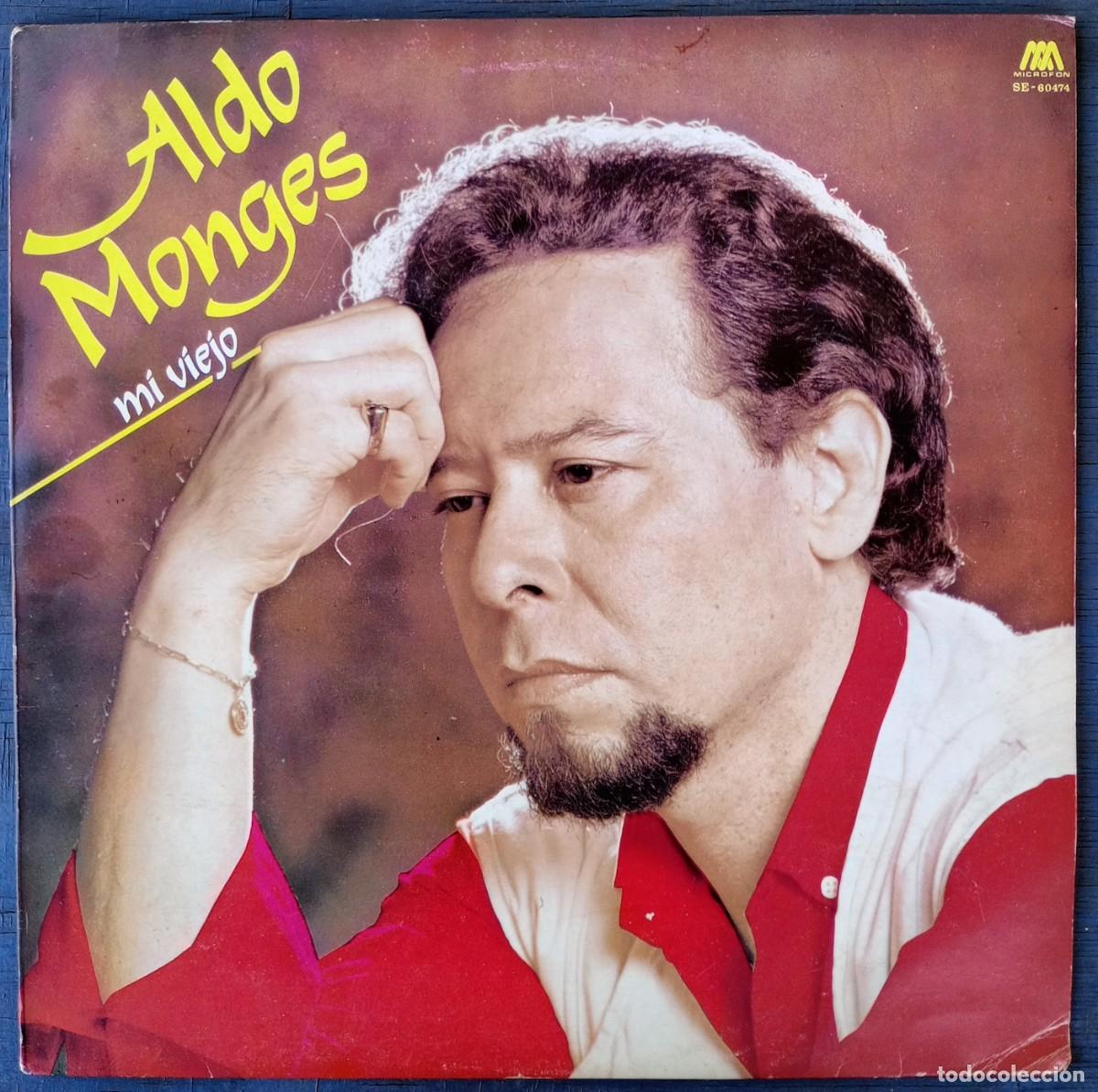 Discos de vinilo: Aldo Monges Mi Viejo LP Vinilo Argentina 1988 Trova Folk Vals Microfon Piero