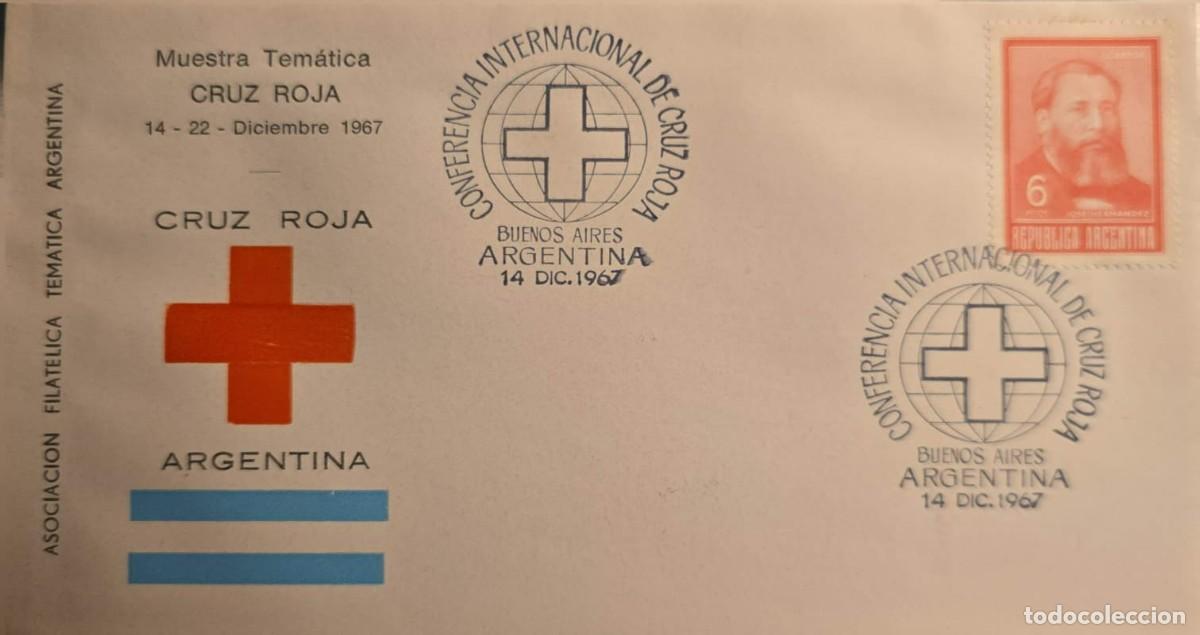 Discos de vinilo: TS) 1967 ARGENTINA,THE RED CROSS THEMATIC EXHIBITION,WITH THE POET JOSE HERNANDEZ,XF.