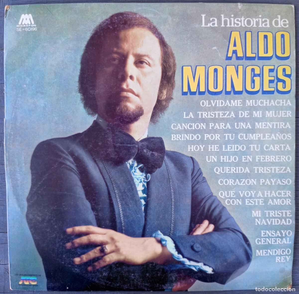 Discos de vinilo: La Historia De Aldo Monges LP Vinilo Argentina 1982 Con Poster Trova Folk Vals Microfon