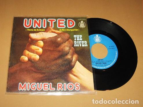 Discos de vinilo: MIGUEL RIOS - THE RIVER (EL R&Iacute;O) CANTADA EN INGL&Eacute;S / UNITED - SINGLE - 1973