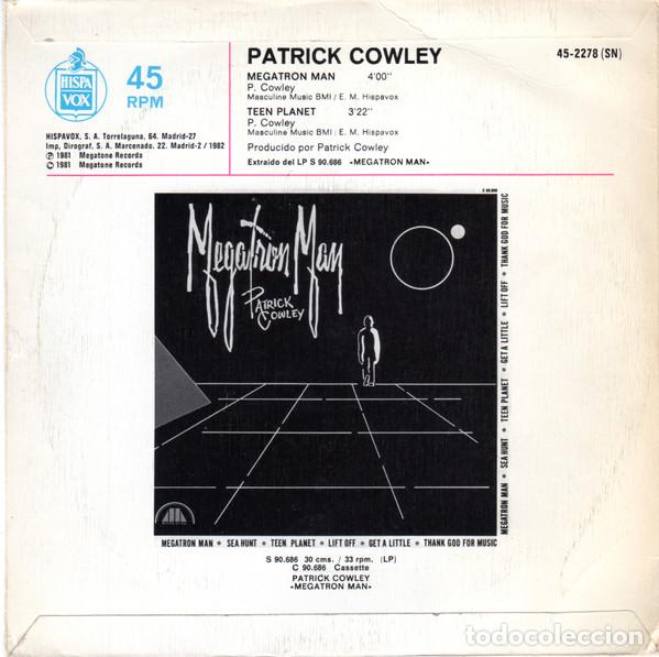 Discos de vinilo: Patrick Cowley &ndash; Megatron Man (Vinyl, Hispavox 45-2278) - Foto 2