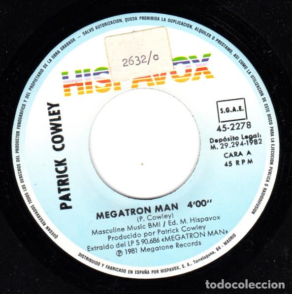 Discos de vinilo: Patrick Cowley &ndash; Megatron Man (Vinyl, Hispavox 45-2278) - Foto 3