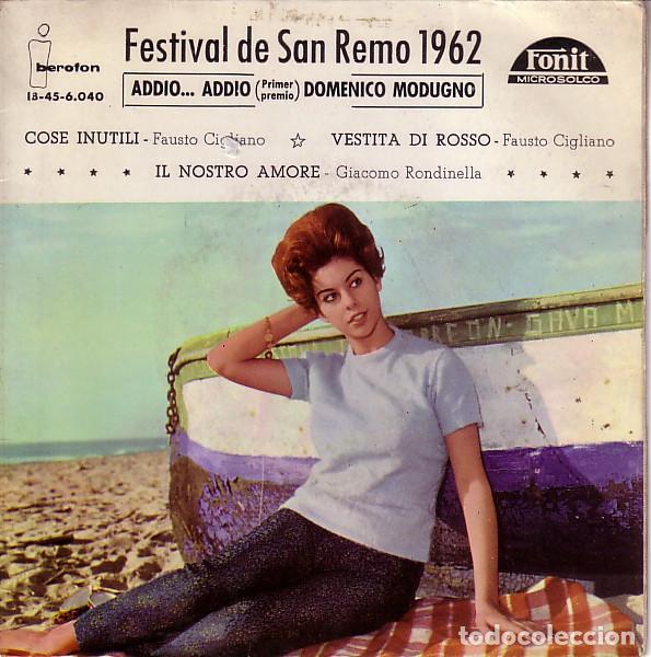 Discos de vinilo: Domenico Modugno / Fausto Cigliano / Giacomo Rondinella &ndash; Festival De San Remo 1962 (Vinyl,...