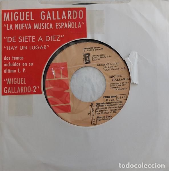 Discos de vinilo: Miguel Gallardo &ndash; De Siete A Diez (Vinyl, EMI 10 C 006-21.291)